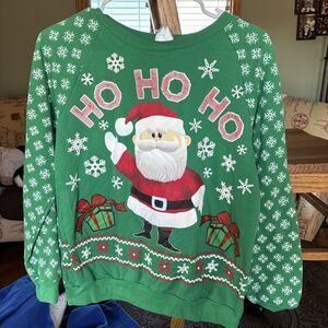 VINTAGE CHRISTMAS SWEATER CUTE UGLY Y2K COTTAGECORE HOLIDAY SANTA